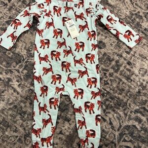 Tea Collection Tiger Print Kids Footie